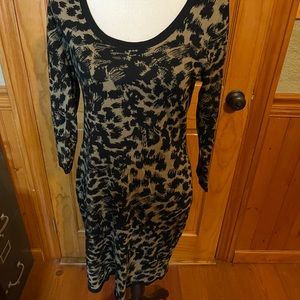 Calvin Klein pullover leopard print dress size medium